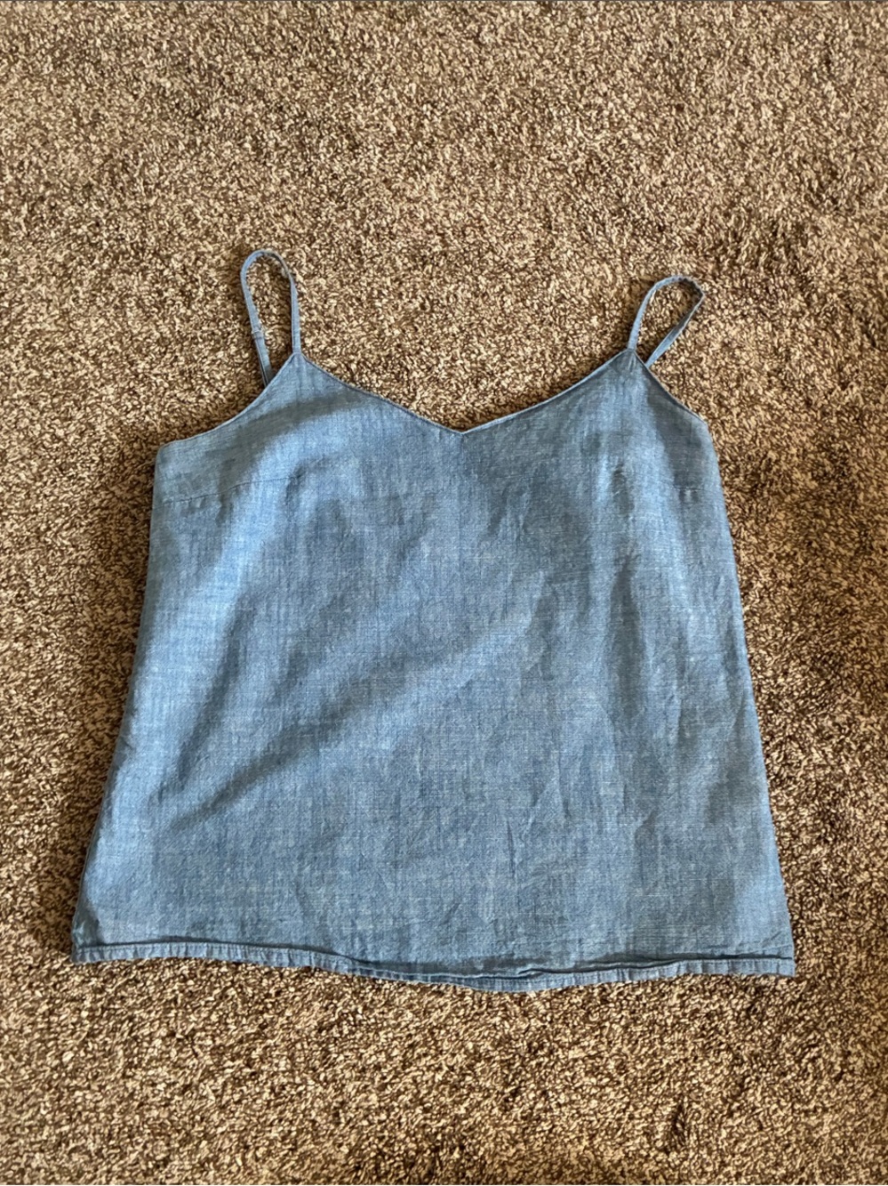 Light Blue Denim Cami Tank Top
